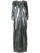 Alberta Ferretti Sheer Maxi Dress - Metallic