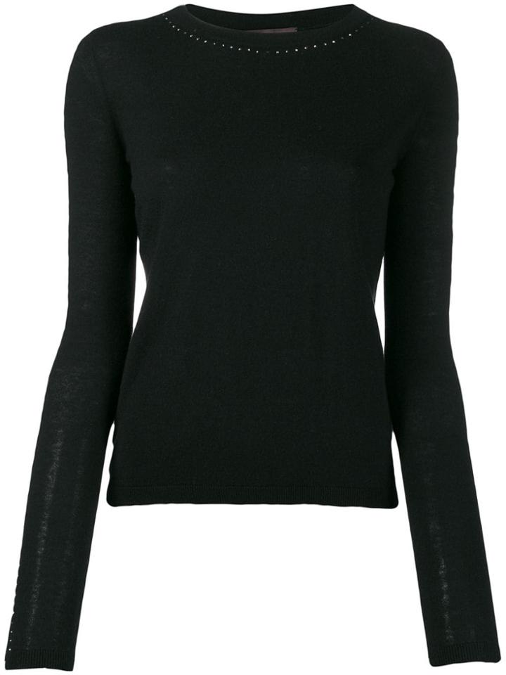 Max Mara Round Neck Top - Black