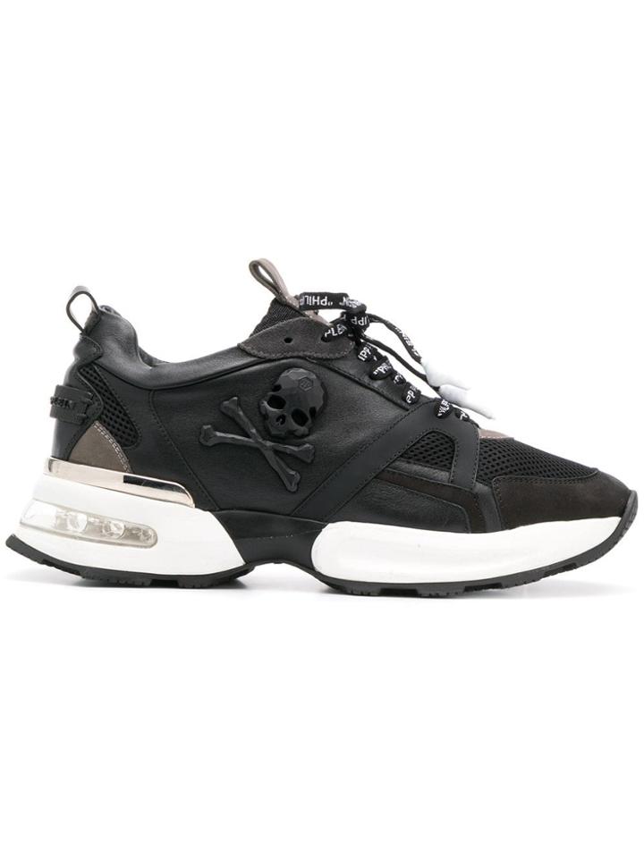 Philipp Plein Skull Runner Sneakers - Black