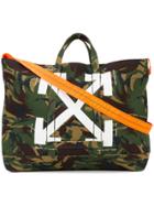 Off-white Camouflage Printed Tote - Green