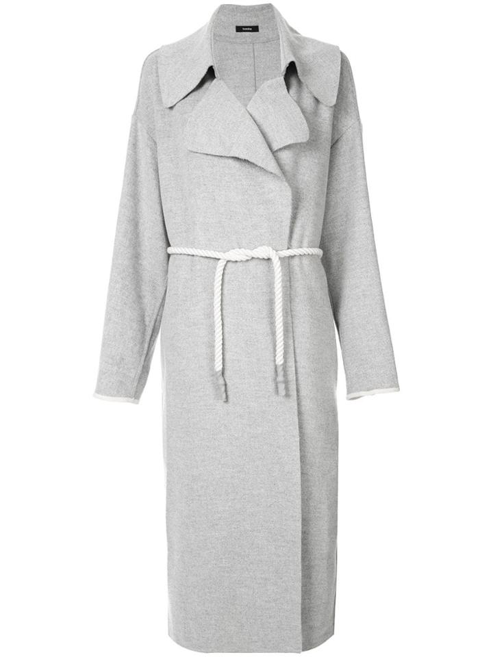 Bassike Longline Coat - Grey