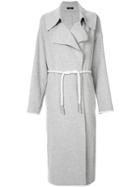 Bassike Longline Coat - Grey