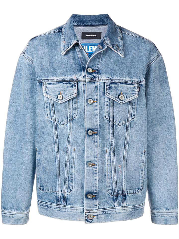 Diesel Stone-washed Denim Jacket - Blue