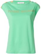 Pierre Balmain Shoulder Button Logo T-shirt - Green