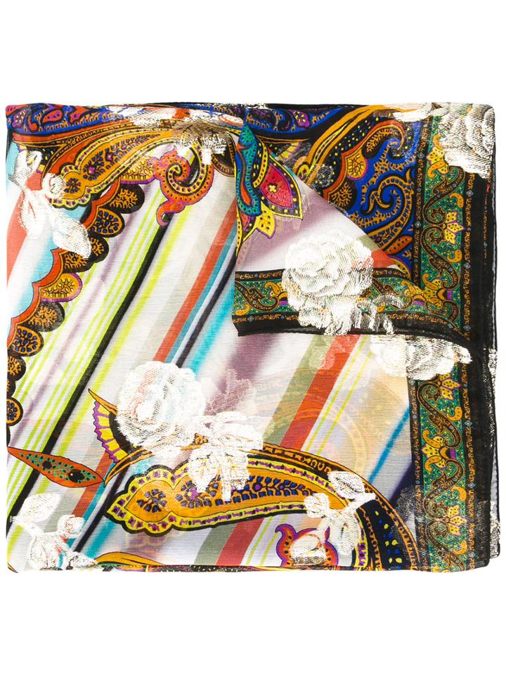 Etro Embroidered Scarf, Women's, Silk/metallic Fibre