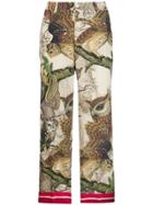 F.r.s For Restless Sleepers Owl Print Trousers - Neutrals