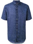 Polka Dot Shirt - Men - Linen/flax - L, Blue, Linen/flax, Michael Kors