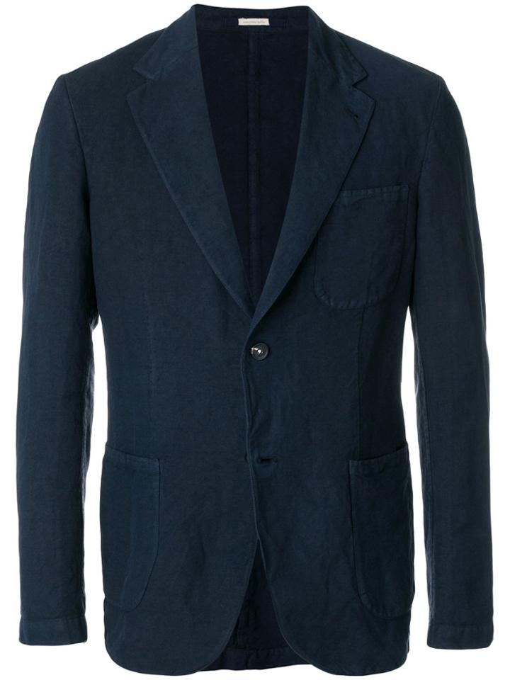 Massimo Alba Single Breasted Benetti Blazer - Blue