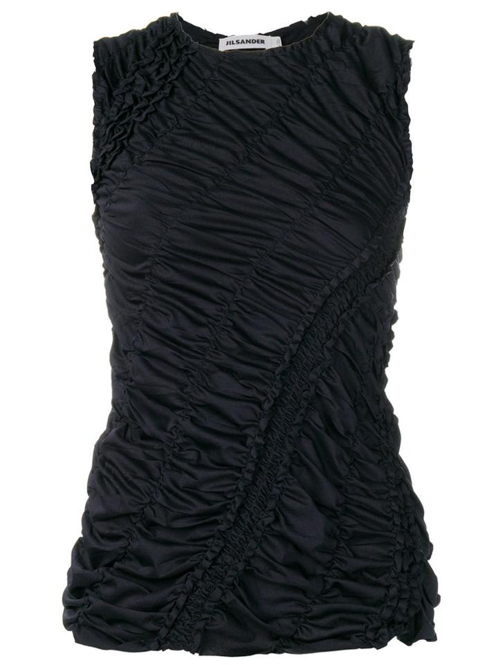 Jil Sander Ruched Top - Blue