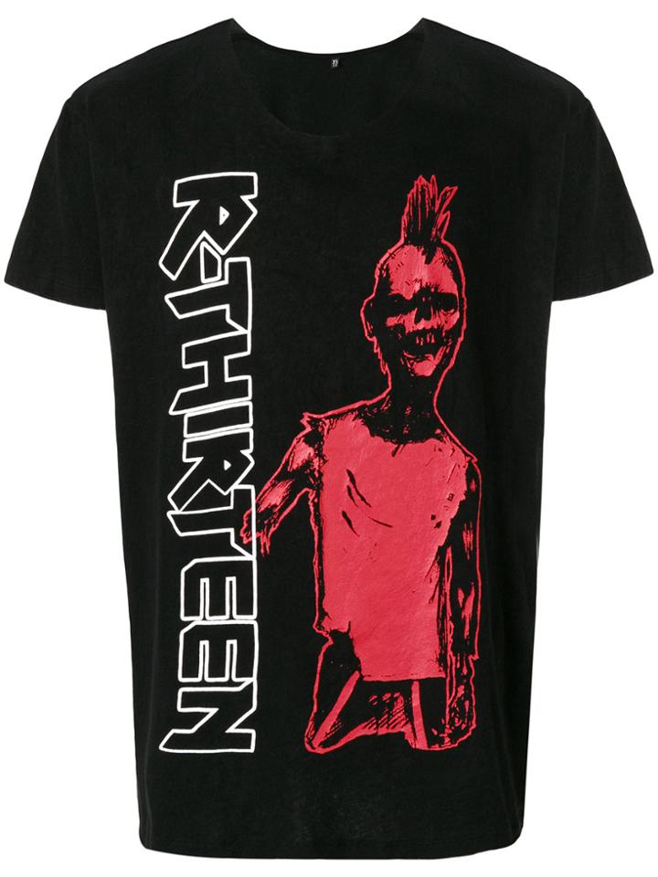 R13 Printed Short-sleeve T-shirt - Black