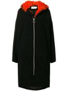Marques'almeida Shearling Trim Coat - Black