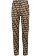 Fendi Geometric Logo Trousers - Brown