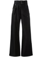 Joseph High-waisted Trousers, Women's, Size: 36, Black, Acetate/viscose/polyurethane/cotton