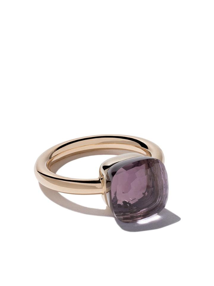 Pomellato 18kt Rose & White Gold Small Nudo Amethyst Ring - Violet