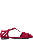 Church's Cut Out Detail Slippers - Red
