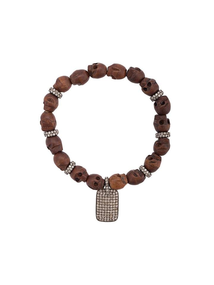 Loree Rodkin Skull Bead Bracelet - Brown