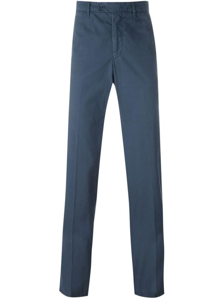 Aspesi Slim Chino Trousers, Men's, Size: 54, Blue, Cotton