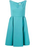 Red Valentino - Flared Dress - Women - Cotton/polyester/acetate/viscose - 40, Blue, Cotton/polyester/acetate/viscose