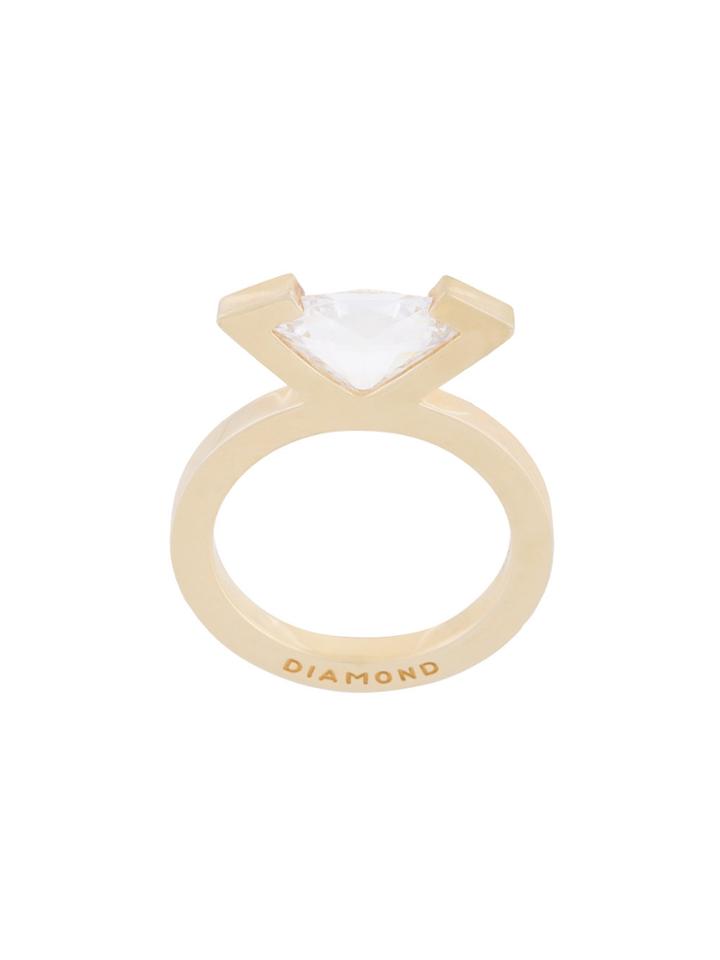 Mehem Crystal Set Of Rings - Metallic