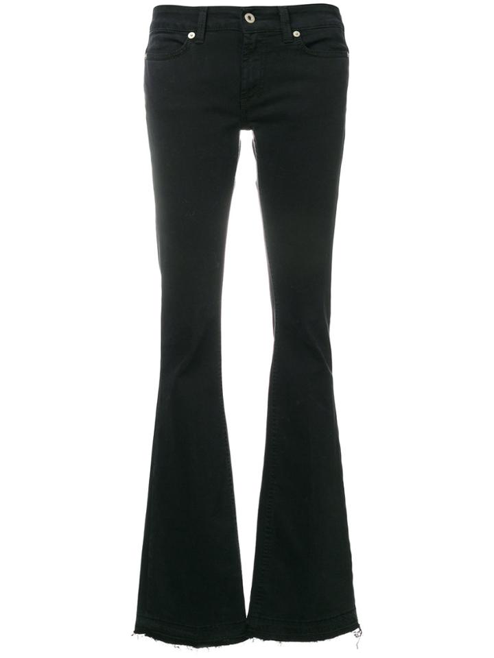 Dondup Frayed Flared Jeans - Black