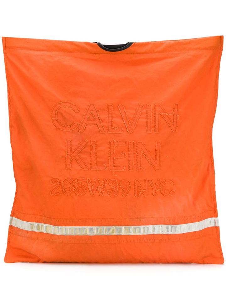 Calvin Klein 205w39nyc Embroidered Logo Firefighter Tote - Orange