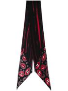 Rockins 'lips Paisley Classic Skinny' Scarf, Women's, Black, Silk