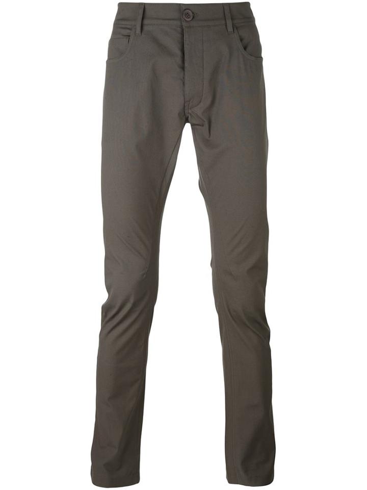 Rick Owens Slim-fit Jeans, Men's, Size: 46, Grey, Cotton/spandex/elastane