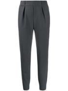 Lorena Antoniazzi Pleated Cropped Trousers - Grey