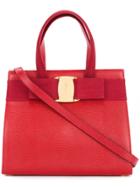 Salvatore Ferragamo Vintage Vara Bow 2way Tote - Red