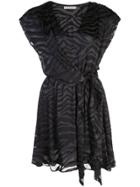 Alice+olivia Tiger Print Wrap Dress - Black