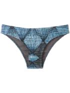 Lygia & Nanny Printed Bikini Briefs, Women's, Size: 42, Blue, Polyamide/spandex/elastane