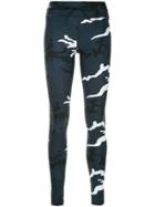 The Upside Camouflage Print Leggings - Blue