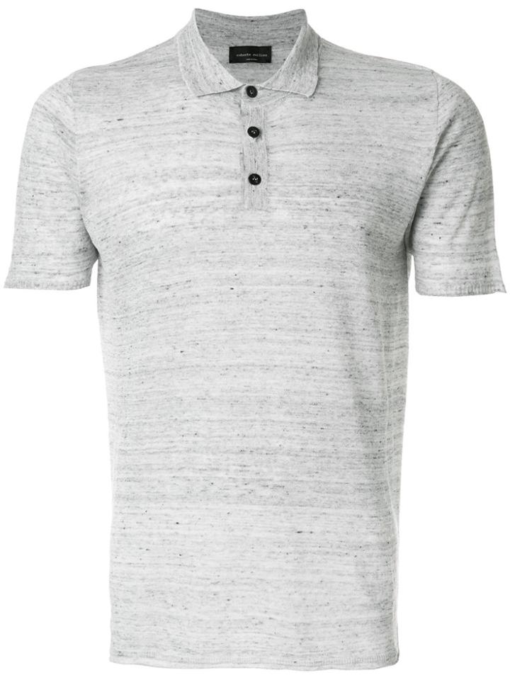 Roberto Collina Raw Edges Polo Shirt - Grey