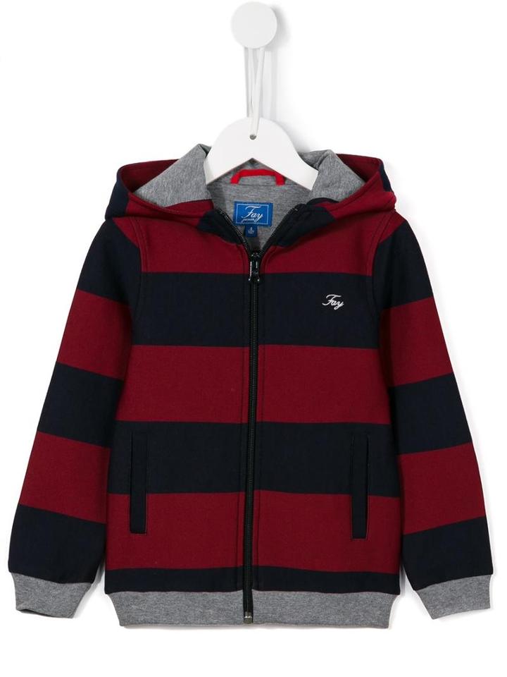 Fay Kids Striped Hoodie, Boy's, Size: 12 Yrs, Blue