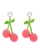 Venessa Arizaga Cherry Earrings - Pink