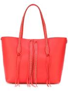 Tod's Eyelet Embellished Tote - Red