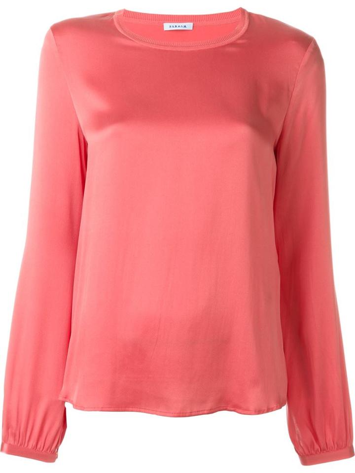 P.a.r.o.s.h. 'safira' Blouse, Women's, Size: Large, Pink/purple, Silk/spandex/elastane