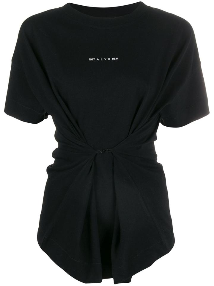 1017 Alyx 9sm Short Sleeve Cinched T-shirt - Black