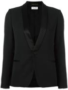 Saint Laurent Iconic Smoking Jacket, Women's, Size: 40, Virgin Wool/viscose/silk/cotton