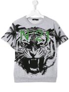 No21 Kids Tiger Print T-shirt, Boy's, Size: 14 Yrs, Grey