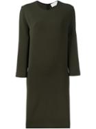 Gianluca Capannolo Round Neck Shift Dress, Women's, Size: 38, Green, Nylon/viscose/spandex/elastane