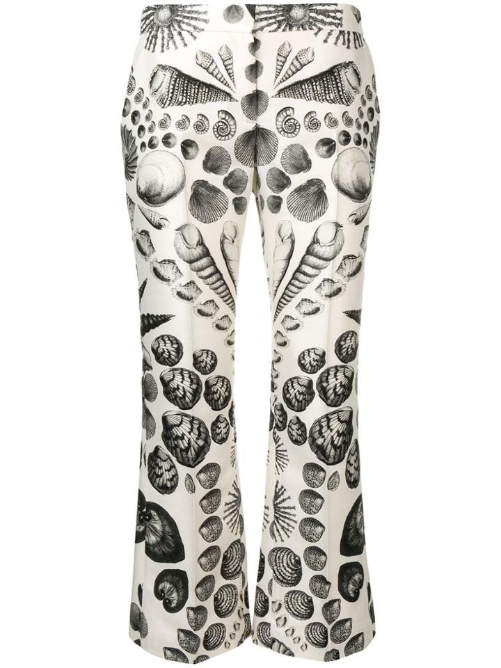 Alexander Mcqueen Sea Shell Print Trousers - Neutrals