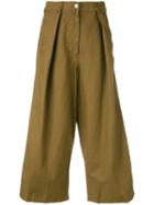 Dries Van Noten Phoebe Culottes, Women's, Size: 38, Green, Cotton/linen/flax