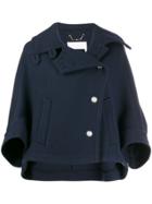 Chloé Cropped Peacoat - Blue