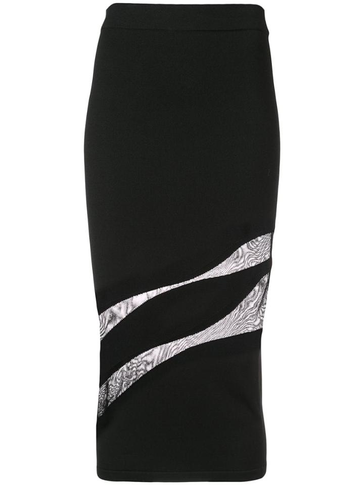 Cushnie Cut Out Pencil Skirt - Black