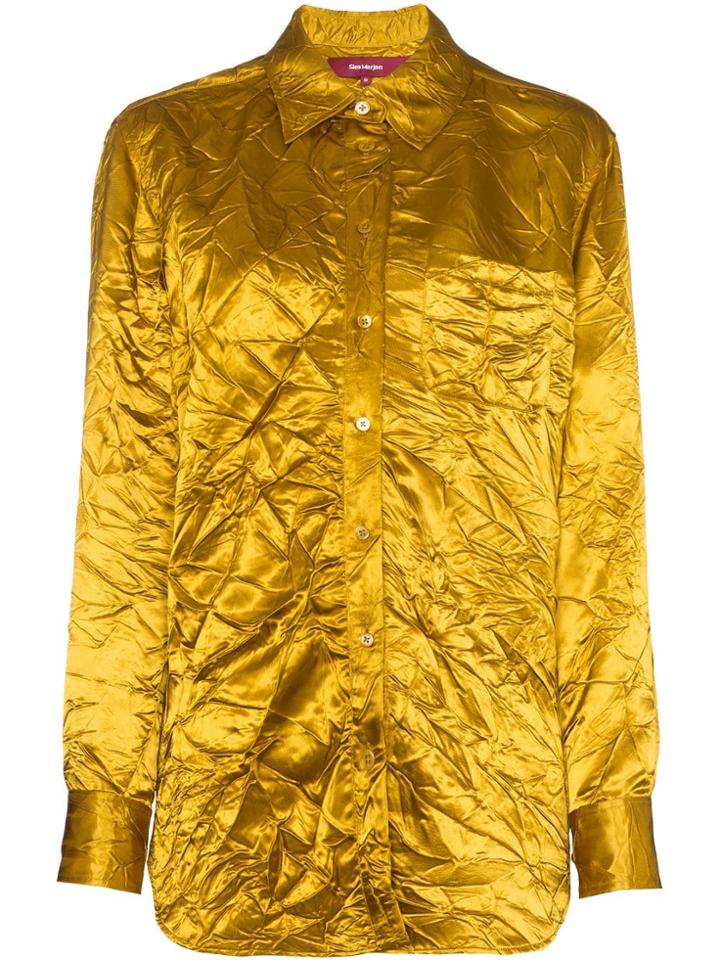 Sies Marjan Sander Crinkle Effect Shirt - Yellow