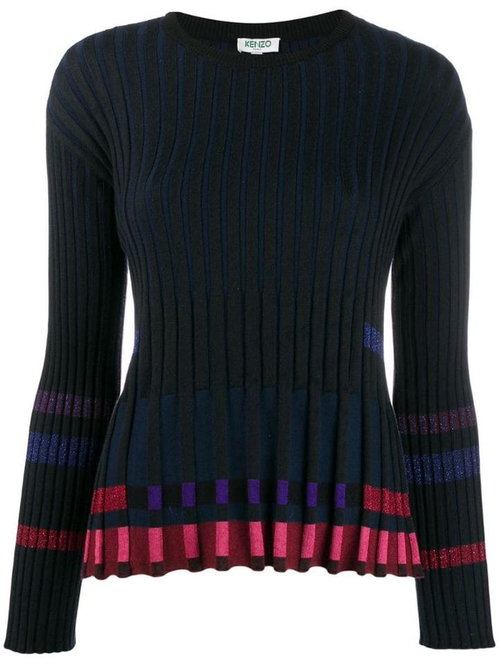 Kenzo Ridged Knitted Top - Black