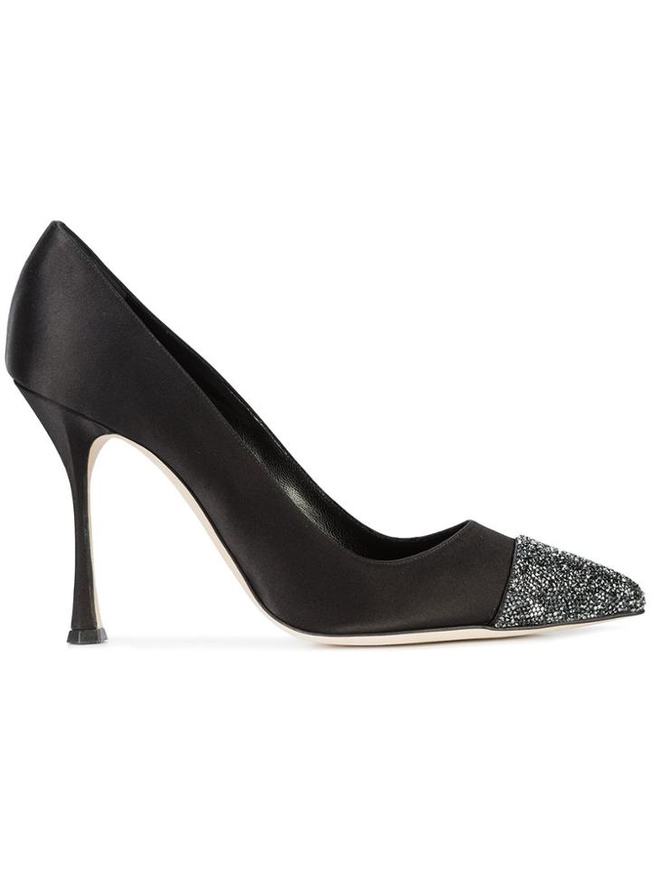 Manolo Blahnik Cristobal Toe Cap Pumps - Black