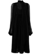 Rochas Loose Flared Dress - Black