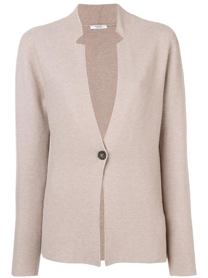 Peserico Deep V Neck Cardigan - Neutrals